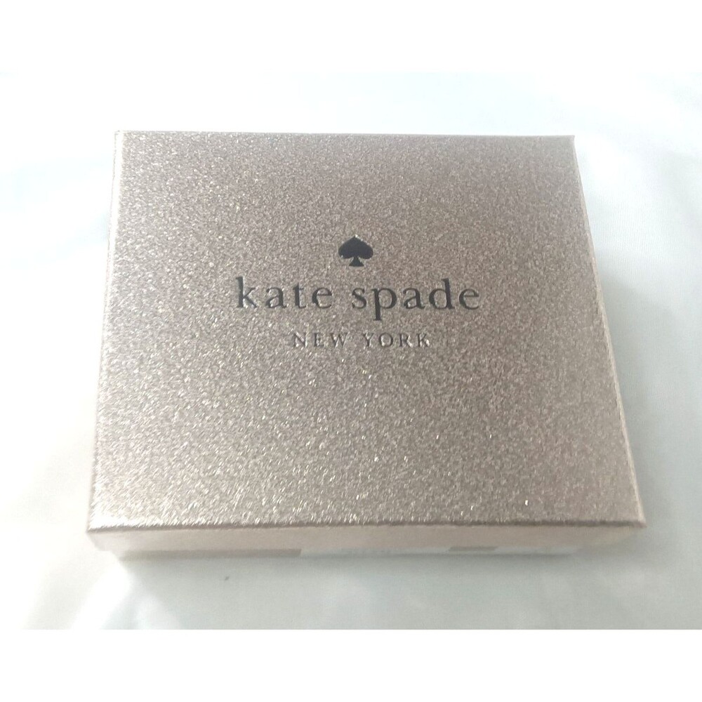 Kate Spade New York Boxed Small Glimmer Glitter Slim Card Holder~Gold Retail $99 - Picture 3 of 7